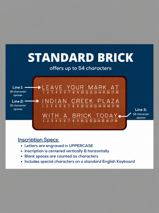 Customized Bricks at Indian Creek Plaza!